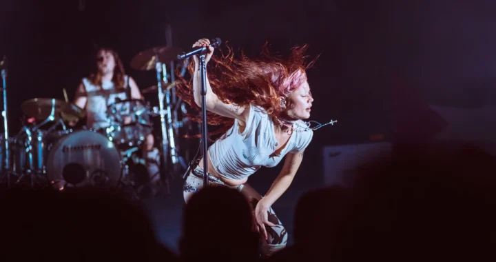 Wet Leg performing live on stage