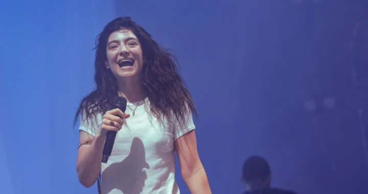 Lorde performing on stage